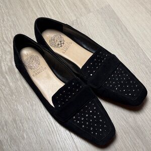 Vince Camuto Black Studded Women's Flats